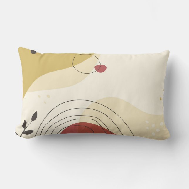 Abstracte Lumbar Pillow Kussen (Voorkant)