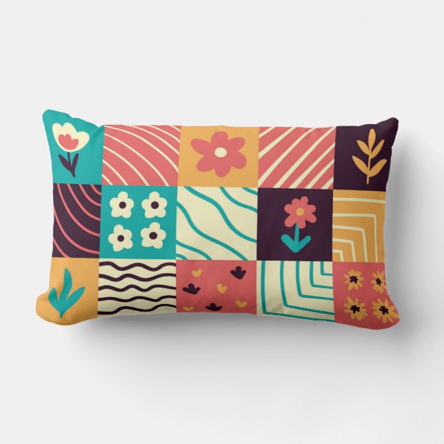 Abstracte Lumbar Pillow Kussen (Voorkant)