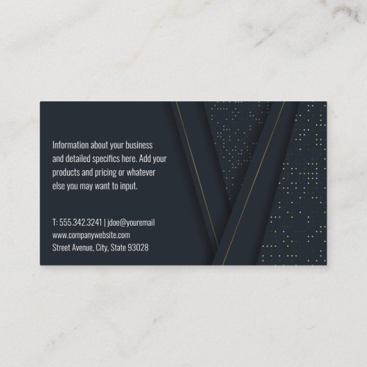 Abstracte luxe achtergrond visitekaartje (Achterkant)