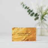 Abstracte luxe dik glad goud visitekaartje (Staand voorkant)