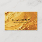 Abstracte luxe dik glad goud visitekaartje (Voorkant)
