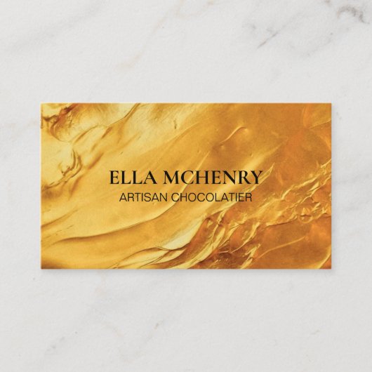 Abstracte luxe dik glad goud visitekaartje (Voorkant)