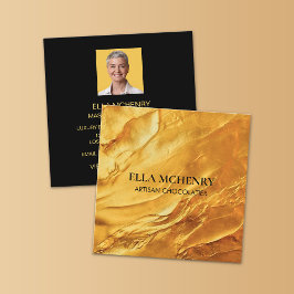 Abstracte luxe dikke glad gouden vierkante zaken vierkante visitekaartje