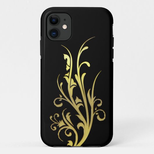Abstracte Luxe Faux Gold Flower Case-Mate iPhone Case (Achterkant)
