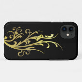 Abstracte Luxe Faux Gold Flower Case-Mate iPhone Case (Achterkant (horizontaal))