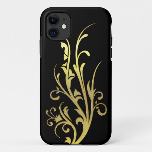 Abstracte Luxe Faux Gold Flower Case-Mate iPhone Case (Achterkant)