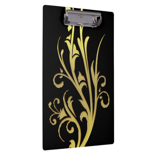 Abstracte Luxe Faux Gold Flower Klembord (Rechts)