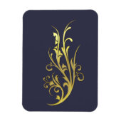 Abstracte Luxe Faux Gold Flower Magneet (Verticaal)