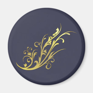 Abstracte Luxe Faux Gold Flower Magneet