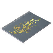 Abstracte Luxe Faux Gold Flower Notitieboek (Linkerzijde)