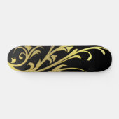 Abstracte luxe Faux Gold Flower Skateboard Decline (Horizontaal)