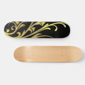 Abstracte luxe Faux Gold Flower Skateboard Decline (Horizontaal)