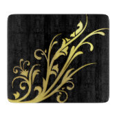 Abstracte Luxe Faux Gold Flower Snijplank (Voorkant)