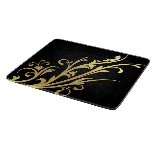 Abstracte Luxe Faux Gold Flower Snijplank (Hoek)