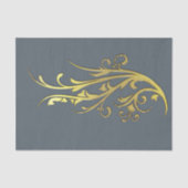 Abstracte Luxe Faux Gold Flower Tissuepapier (Voorkant)