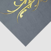 Abstracte Luxe Faux Gold Flower Tissuepapier (Detail)