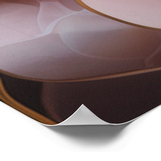 Abstracte Luxe levendige kleuren blauwgroen sinaas Poster (Hoek)