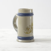 Abstracte luxe nepgouden bloem bierpul (Voorkant links)