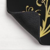 Abstracte luxe nepgouden bloem muismat (Hoek)