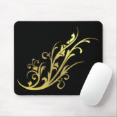 Abstracte luxe nepgouden bloem muismat (Met muis)