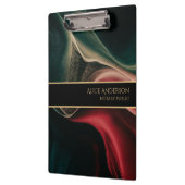 Abstracte luxe zwart rood groen goud Kantoor Klembord (Links)