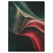 Abstracte luxe zwart rood groen goud Kantoor Klembord (Achterkant)
