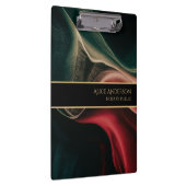 Abstracte luxe zwart rood groen goud Kantoor Klembord (Rechts)