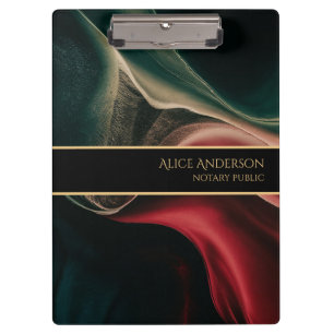 Abstracte luxe zwart rood groen goud Kantoor Klembord