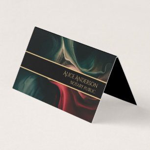 Abstracte luxe zwart rood groen goud Tweeledig Visitekaartje