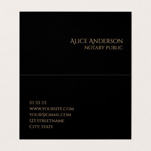 Abstracte luxe zwart rood groen goud Two-Fold Visitekaartje (Binnenkant ongevouwen)