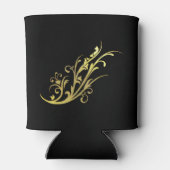 Abstracte Luxury Faux Gold Flower Koelbox Blikjeskoeler (Achterkant)