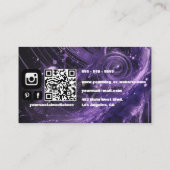 Abstracte Luxury Glam Paarse schoonheidsconsulent Visitekaartje (Achterkant)