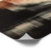 Abstracte maan bij het meer AI Wall Art Poster (Hoek)