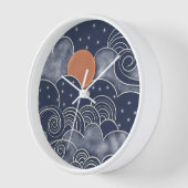 Abstracte maanblauwe nachtelijke hemel (Hoek)