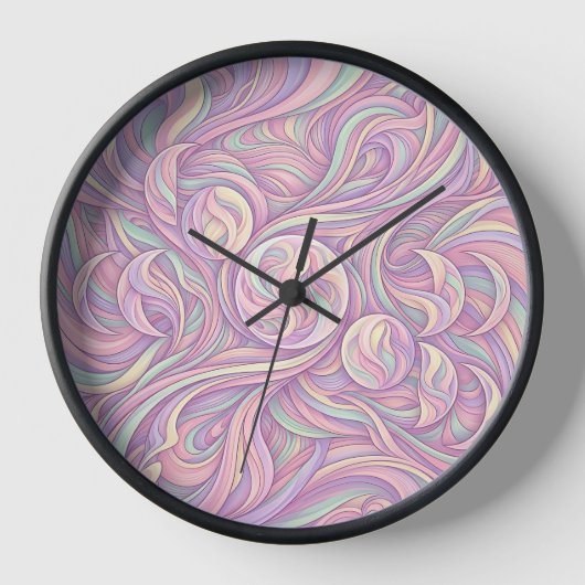 Abstracte maanfase pastel kunstklokken (Voorkant)