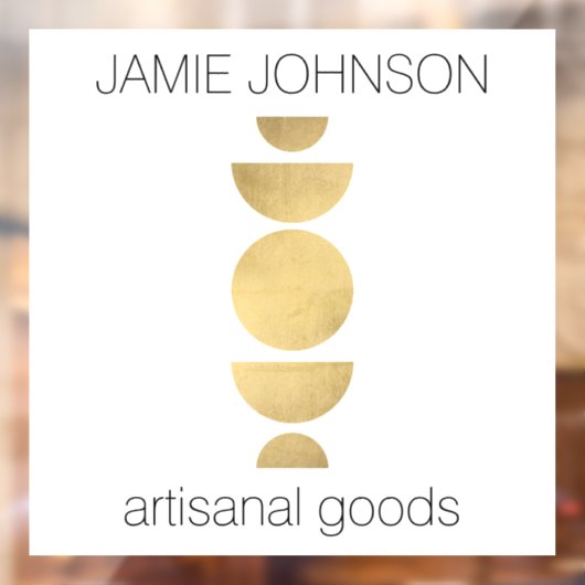 Abstracte Maanfasen Geometrische Kunst Boetiek Wit Raamsticker (Vel 2)