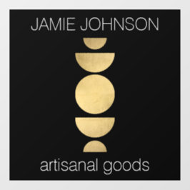 Abstracte Maanfasen Geometrische Kunst Boutique Zw Raamsticker