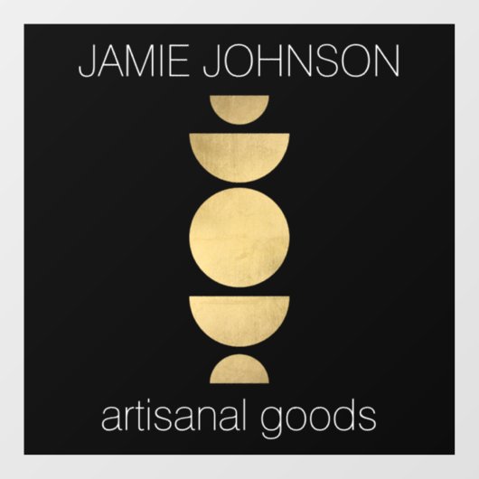 Abstracte Maanfasen Geometrische Kunst Boutique Zw Raamsticker (Vel)