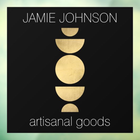 Abstracte Maanfasen Geometrische Kunst Boutique Zw Raamsticker (Vel 3)