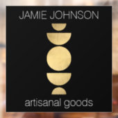 Abstracte Maanfasen Geometrische Kunst Boutique Zw Raamsticker (Vel 2)