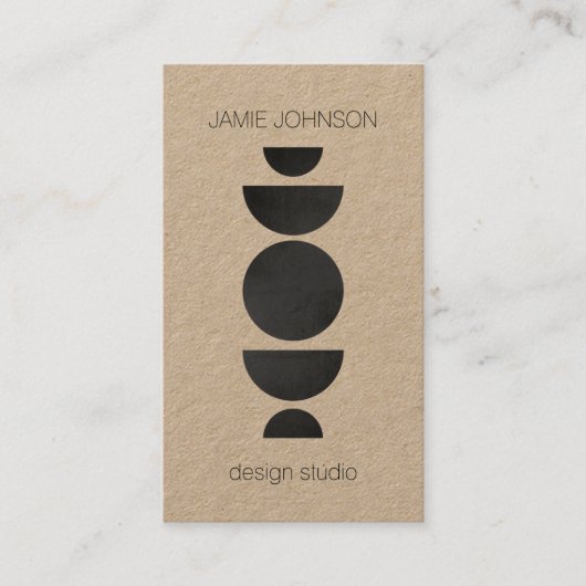 Abstracte maanfasen Geometrische kunst Kraft Visitekaartje (Voorkant)