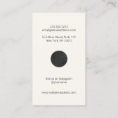 Abstracte maanfasen geometrische kunst zwart/ivoor visitekaartje (Achterkant)