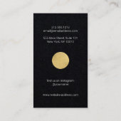 Abstracte maanfasen geometrische kunst zwart papie visitekaartje (Achterkant)