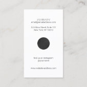 Abstracte maanfasen geometrische kunst zwart/wit visitekaartje (Achterkant)