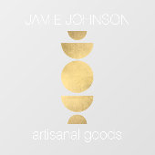 Abstracte Maanfasen Gouden Geometrische Kunst Boet Raamsticker (Vel)