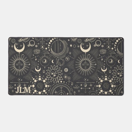 Abstracte maanfasen monogram bureaumat (Voorkant)