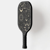 Abstracte maanfasen monogram pickleball paddle (Links)