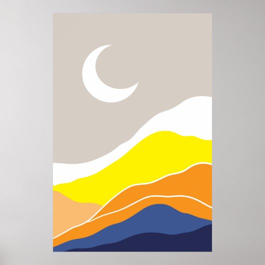 Abstracte Maanlandschappen Poster (Voorkant)