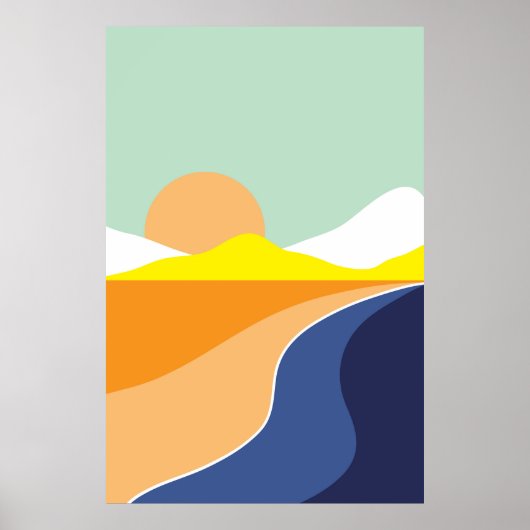  Abstracte Maanlandschappen Poster (Voorkant)