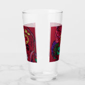Abstracte Maanstelsel Kunst Glas (Links)